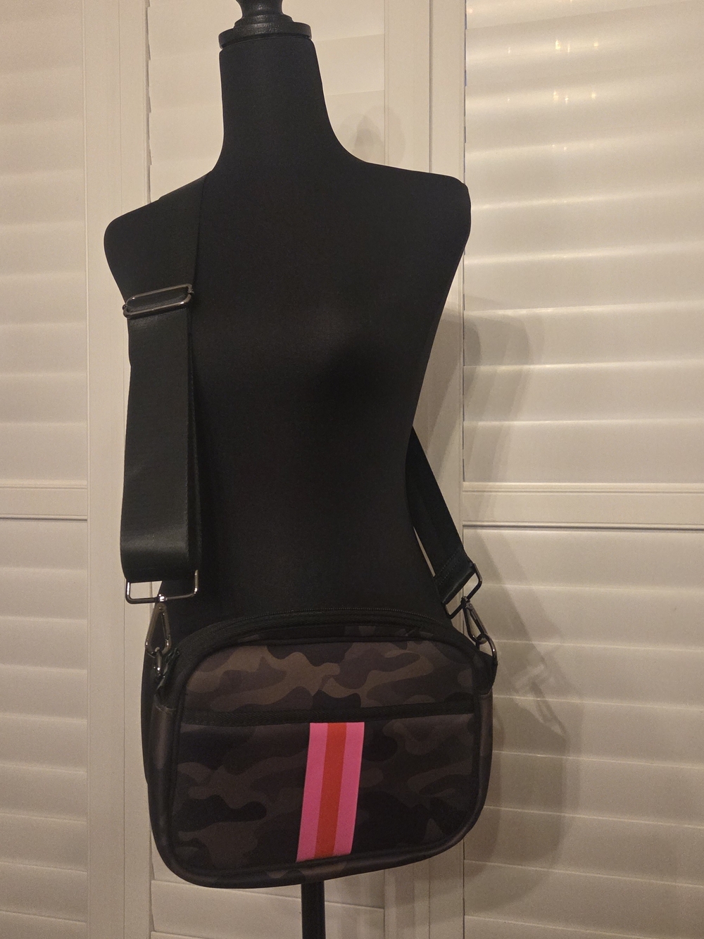 Haute Shore Drew Neoprene Black Camo Crossbody